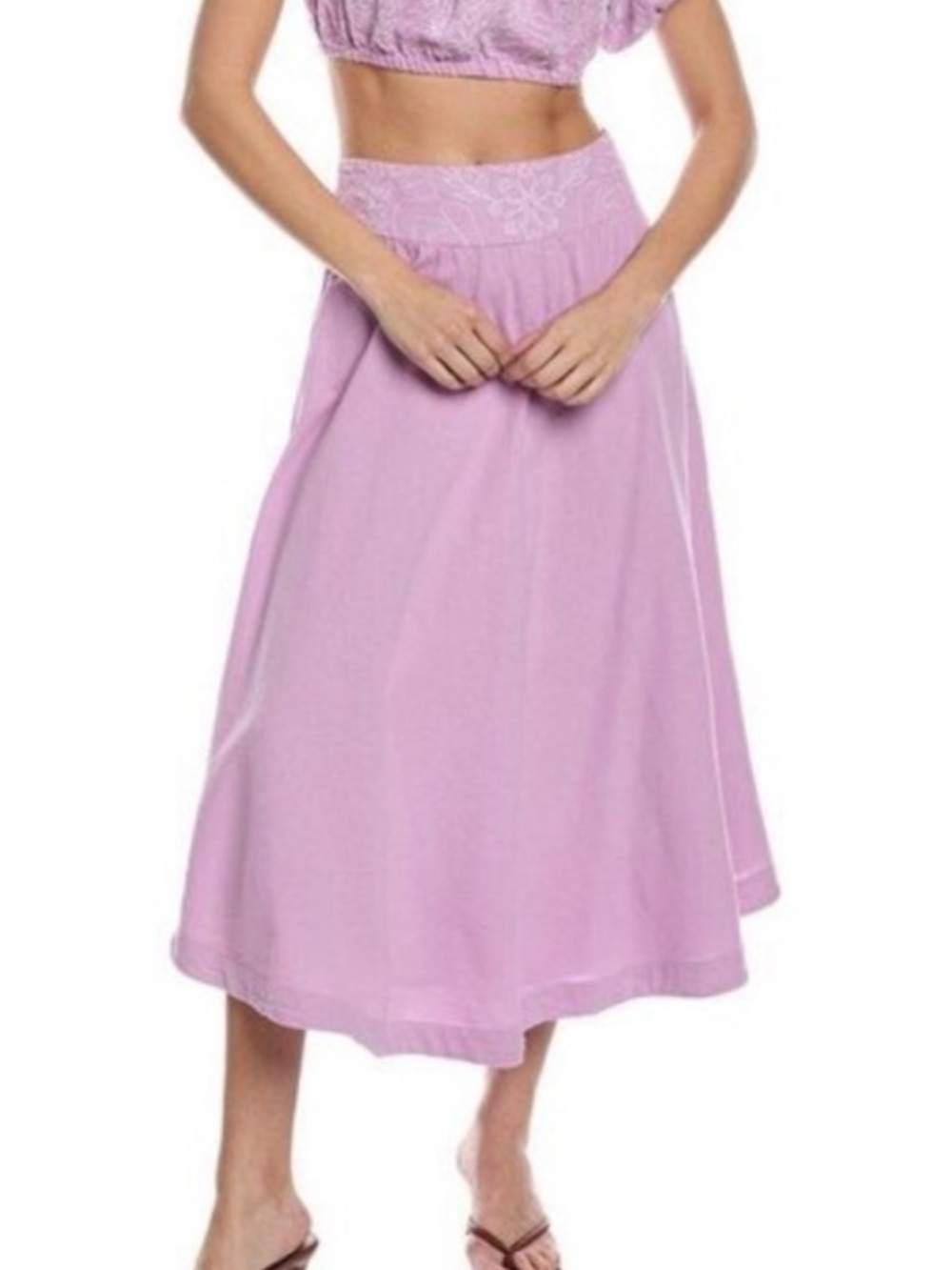 Free People Lotus Midi Skirt, sz L - Picture 4 of 11